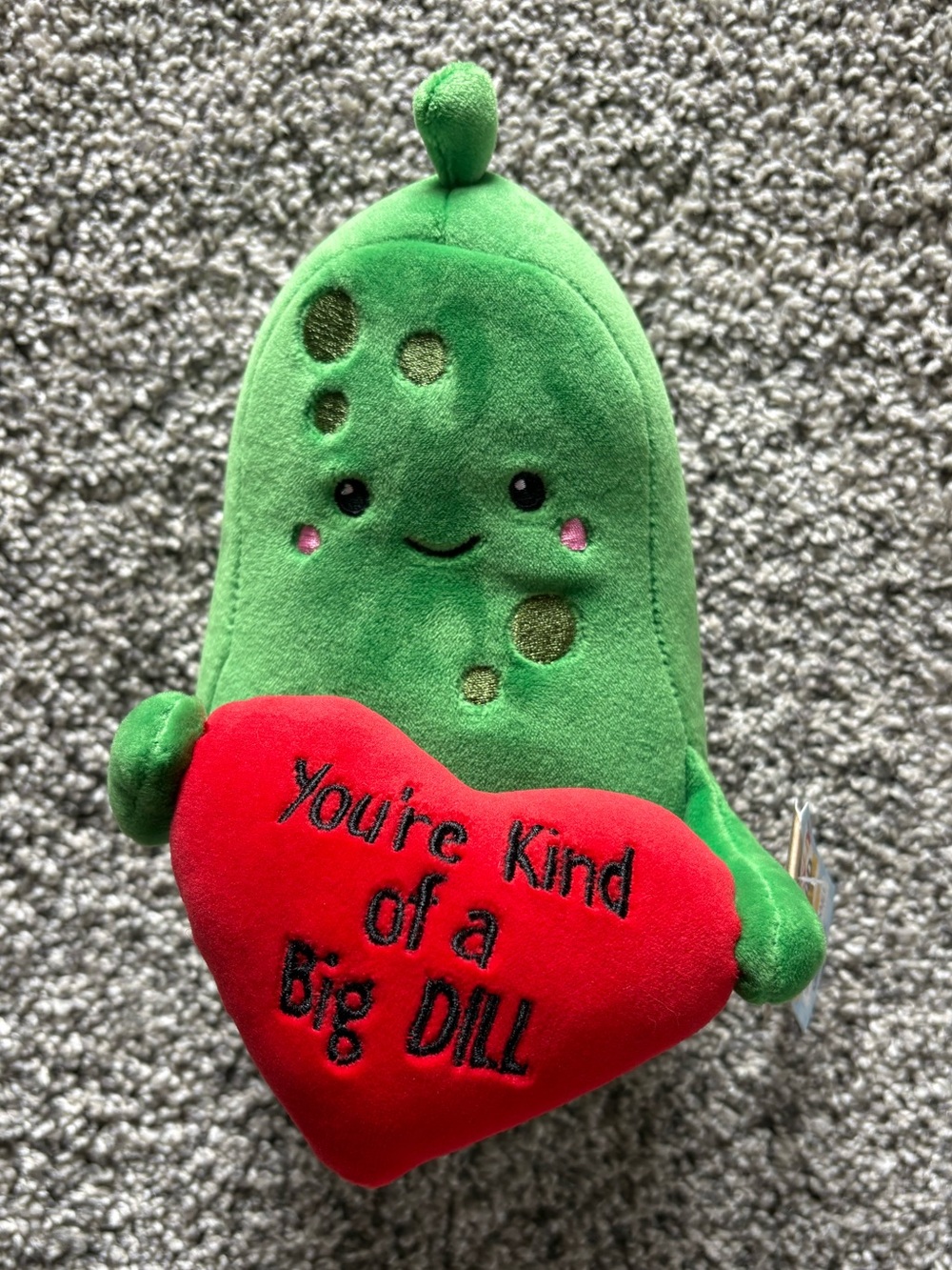 GANZ Green Pickle Plush Gift Toy with Brown Accent